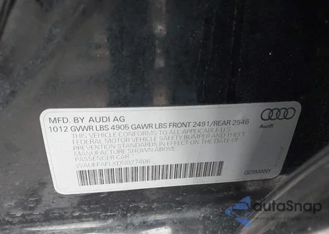 2013 Audi A4 2.0T Premium z USA, uszkodzony, nr VIN WAUFFAFLXDN027406